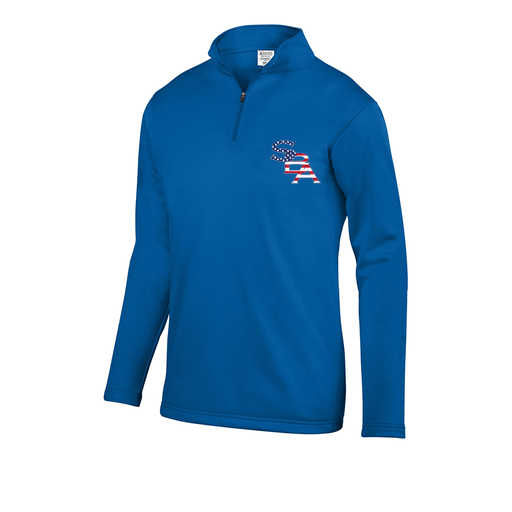 [5508.060.S-LOGO1] Decker Youth FlexFleece 1/4 Zip (Youth S, Royal, Logo 1)