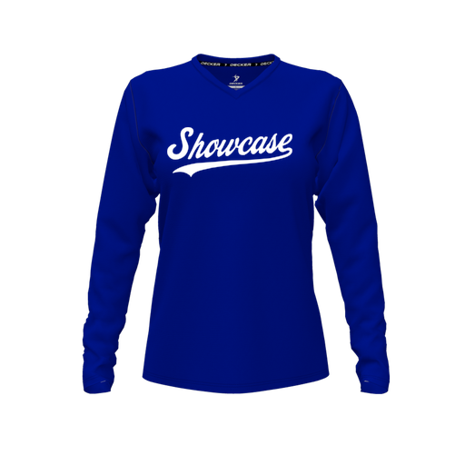 [CUS-DFW-TEES-CMF-VNK-LSL-RYL-FYXS-LOGO3] Comfort T-Shirt (Female Youth XS, Royal, V Neck, Logo 3, Long Sleeve)