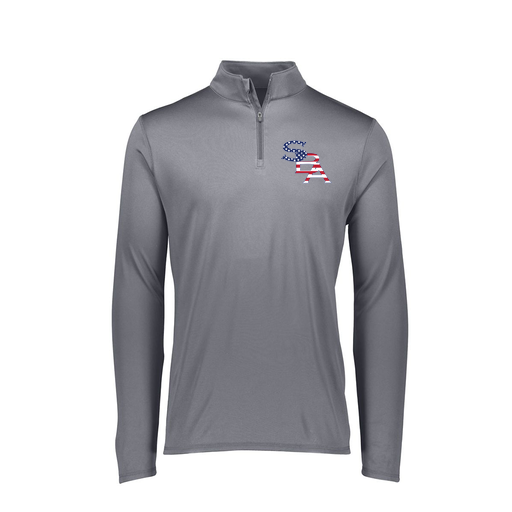 [FTLQFLGY-FAXS-LOGO1] Ladies Flex-Lite 1/4 Zip Shirt (Female Adult XS, Gray, Logo 1)