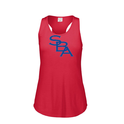 [3078.V96.S-LOGO2] Ladies Tri Blend Tank Top (Female Adult S, Red, Logo 2)