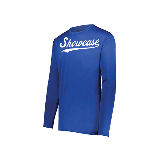 [222823.060.S-LOGO3] Youth LS Smooth Sport Shirt (Youth S, Royal, Logo 3)