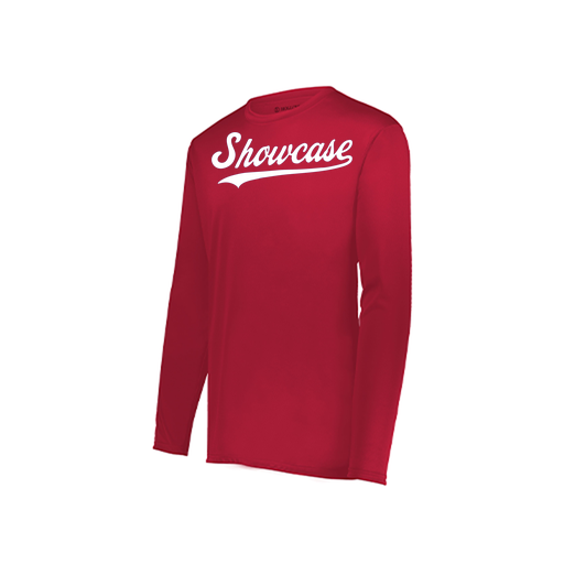 [222823.083.S-LOGO3] Youth LS Smooth Sport Shirt (Youth S, Red, Logo 3)