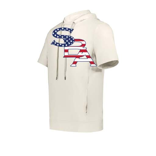 [222605-WHT-YS-LOGO1] YOUTH VENTURA SOFT KNIT SHORT SLEEVE HOODIE (Youth S, White, Logo 1)