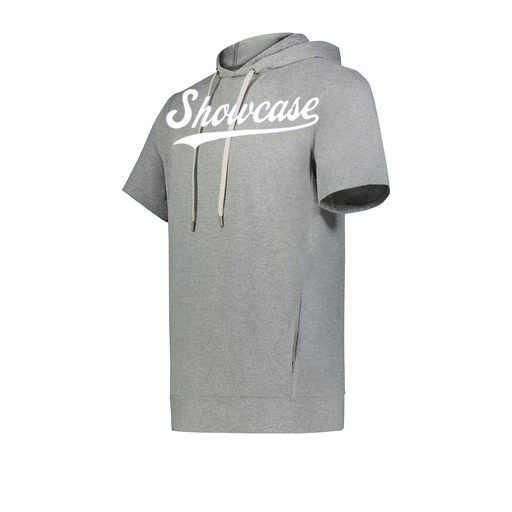 [222605-SIL-YS-LOGO3] YOUTH VENTURA SOFT KNIT SHORT SLEEVE HOODIE (Youth S, Silver, Logo 3)